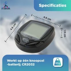 Fibik Draadloze Fietscomputer - Kilometerteller - Draadloos - Waterdicht - Automatisch Verlicht Scherm -Windgoo Shop 550x550 886