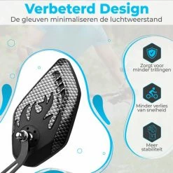 NueNext Fietsspiegel Ebike 2 Stuks Achteruitkijk Spiegel Op Stuur Multi-verstelbaar 360 Rotatie - Speed-pedelec -Windgoo Shop 550x550 911