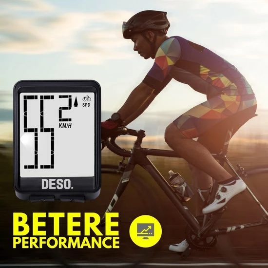 Fietscomputer Draadloos Waterdicht Kilometer En Snelheidsmeter Fiets -DESO Draadloze Fietscomputers Met Extra Groot Scherm 6 Fietscomputer Draadloos Waterdicht Kilometer En Snelheidsmeter Fiets -DESO Draadloze Fietscomputers Met Extra Groot Scherm - Afbeelding 6