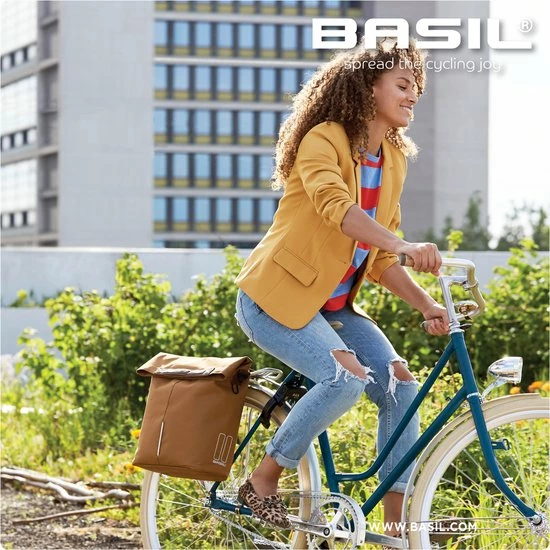 Basil City Fietsshopper - Enkele Fietstas - Camel Bruin - 16 Liter 16 Basil City Fietsshopper - Enkele Fietstas - Camel Bruin - 16 Liter - Afbeelding 16