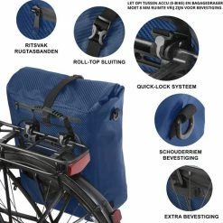 Dutch Mountains Enkele Fietstas | Rugzak | Sterke 100% Waterdicht | Fietstas, Schoudertas En Rugtas In 1 | 28 Liter | Blauw -Windgoo Shop 550x552 8