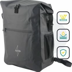 Voltano Luxe Fietstas / Rugtas 28L - Zwart - Enkele Pakaftas - 100% Waterdicht - Met Laptop Compartiment -Windgoo Shop 550x555 5