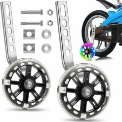 Bolke? Bolke - Zijwieltjes - 12-20 Inch - Zijwieltjes Met LED Lichtjes - Zijwieltjes Voor Kinderfiets - Blauw - 12 Inch/14 Inch/16 Inch/18 Inch/20 Inch - Zijwielen - Kinderfietsaccessoires