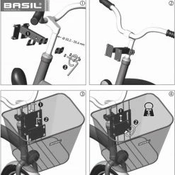 Basil Bremen Fietsmand - Voor - Staal - Inclusief Bevestigingssysteem - Zwart -Windgoo Shop 550x556 9