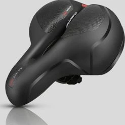 Voltano Fietszadel Met Gelpads - Zwart/Rood - Uitsparing - Zadelvering - Unisex - Incl. Gratis Zadelstrop -Windgoo Shop 550x558 4