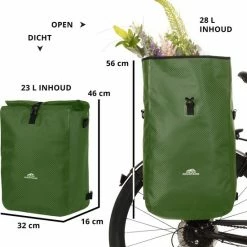 Dutch Mountains Enkele Fietstas | Rugzak | Sterke 100% Waterdicht | Fietstas, Schoudertas En Rugtas In 1 | 28 Liter | Groen -Windgoo Shop 550x560 1