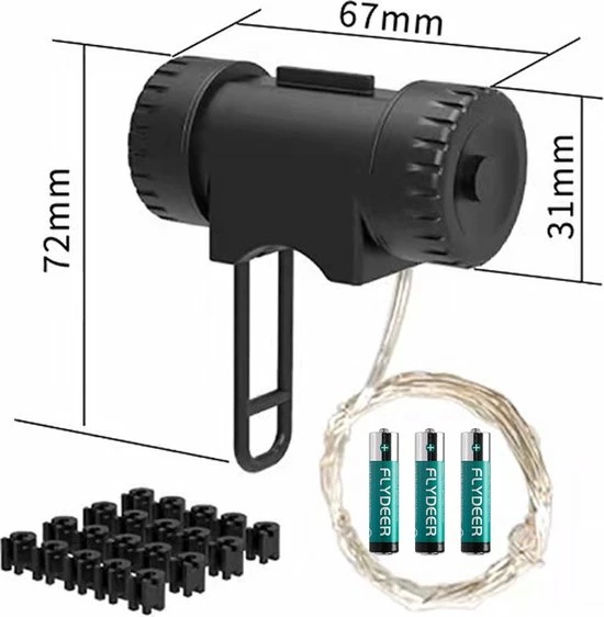 BOTC Wielverlichting Fiets - 20 Holders - Spaakverlichting LED - Lichtsnoer Fietswiel - Fiets Wiel Licht - 20 Leds - 220CM - Rood 3 BOTC Wielverlichting Fiets - 20 Holders - Spaakverlichting LED - Lichtsnoer Fietswiel - Fiets Wiel Licht - 20 Leds - 220CM - Rood - Afbeelding 3
