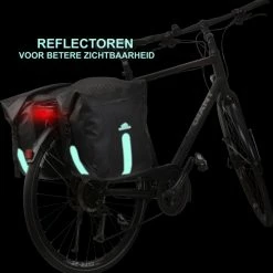 Dutch Mountains Dubbele Fietstas 46 Ltr | 100% Waterdichte Fietstas | Rolltop Sluiting | Reflectoren | Zwart 14 Dutch Mountains Dubbele Fietstas 46 Ltr | 100% Waterdichte Fietstas | Rolltop Sluiting | Reflectoren | Zwart -Windgoo Shop 550x564 2