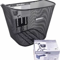 Basil Bremen Fietsmand - Voor - Staal - Inclusief Bevestigingssysteem - Zwart -Windgoo Shop 550x567 2