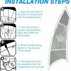BOTC LED Spaakverlichting - Fiets Licht - Lichtsnoer Fietswiel - 20 Leds - 2meter - 1 Fietswiel - Roze -Windgoo Shop 550x569 6