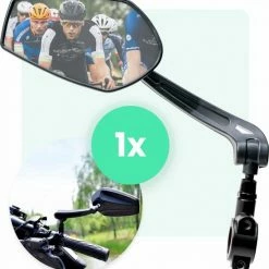 Merkloos Fietsspiegel - Fietsspiegel EBike - 360 Graden Verstelbaar - Links - Fietsspiegel Op Stuur - Fiets Spiegel - Achteruitkijksspiegel