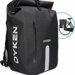 Dyken Fietstas Enkele - Waterdicht - Fietsrugzak - Schoudertas - 25L - Zwart