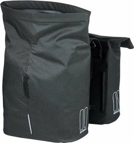 Basil City Dubbele Fietstas - Zwart - 32 Liter 5 Basil City Dubbele Fietstas - Zwart - 32 Liter - Afbeelding 5