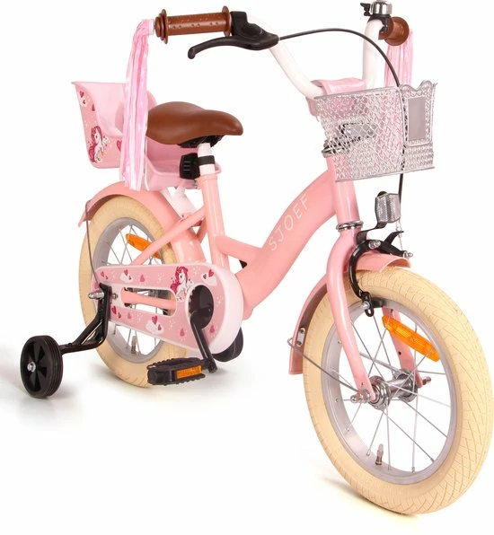 SJOEF Dolly Meisjesfiets 14 Inch - Roze 2 SJOEF Dolly Meisjesfiets 14 Inch - Roze - Afbeelding 2