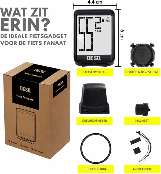 Fietscomputer Draadloos Waterdicht Kilometer En Snelheidsmeter Fiets -DESO Draadloze Fietscomputers Met Extra Groot Scherm 4 Fietscomputer Draadloos Waterdicht Kilometer En Snelheidsmeter Fiets -DESO Draadloze Fietscomputers Met Extra Groot Scherm - Afbeelding 4