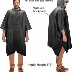 BOTC Poncho - Regenponcho - Fietsponcho Fiets - Unisex - Dames & Heren - Waterdicht 10 BOTC Poncho - Regenponcho - Fietsponcho Fiets - Unisex - Dames & Heren - Waterdicht -Windgoo Shop 550x605 4