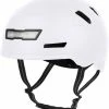 VINZ Nevis Speed Pedelec Helm Mat Wit | NTA 8776 Goedgekeurd | Snorfiets Helm Snorscooter | Geschikt Voor Helmplicht Blauw Kenteken