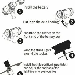 BOTC Wielverlichting Fiets - 20 Holders - Spaakverlichting LED - Lichtsnoer Fietswiel - 20 Leds - 220CM - Blauw -Windgoo Shop 550x608 4