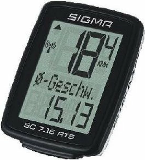 Sigma BC 7.16 ATS Fietscomputer - 7 Functies - Draadloos - Zwart 12 Sigma BC 7.16 ATS Fietscomputer - 7 Functies - Draadloos - Zwart - Afbeelding 12