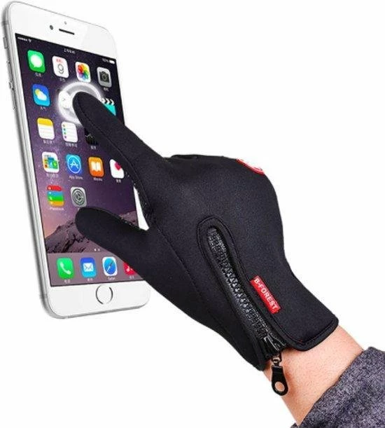Fean Touch Handschoenen Touchvinger Handschoenen Touchscreen Handschoenen Ski/Snowboard/Fiets/Outdoor Handschoenen Waterafstotend Winddicht Thermo Stretch Fleece Unisex Maat M - Zwart 3 Fean Touch Handschoenen Touchvinger Handschoenen Touchscreen Handschoenen Ski/Snowboard/Fiets/Outdoor Handschoenen Waterafstotend Winddicht Thermo Stretch Fleece Unisex Maat M - Zwart - Afbeelding 3