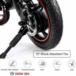 FOXSPORT Windgoo B3 Opvouwbare Elektrische Fiets - Zwart - 20 Km Per Uur -Windgoo Shop 550x611 3