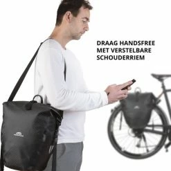 Dutch Mountains Enkele Fietstas | Sterke En 100% Waterdichte Fietstas En Schoudertas In 1 | 24 Liter | Carbon / Zwart 21 Dutch Mountains Enkele Fietstas | Sterke En 100% Waterdichte Fietstas En Schoudertas In 1 | 24 Liter | Carbon / Zwart -Windgoo Shop 550x614 3