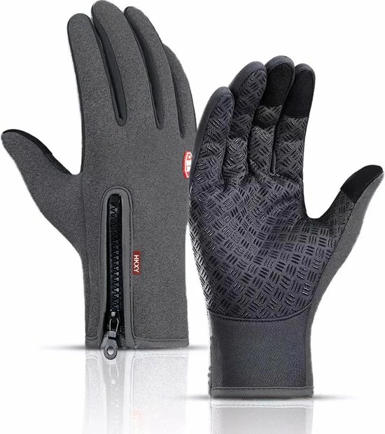 LuxeRoyal Fietshandschoenen Winter - Sport Handschoenen Met Rits - Touchscreen Telefoon - Anti Slip Gloves - Heren / Dames - Maat XL - Grijs 1 LuxeRoyal Fietshandschoenen Winter - Sport Handschoenen Met Rits - Touchscreen Telefoon - Anti Slip Gloves - Heren / Dames - Maat XL - Grijs
