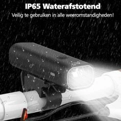 SWILIX ® - Fietsverlichting Set - Oplaadbare USB Led Fietslamp - Voor En Achter - Waterdicht - 4 Lichtstanden - Zwart -Windgoo Shop 550x620 4