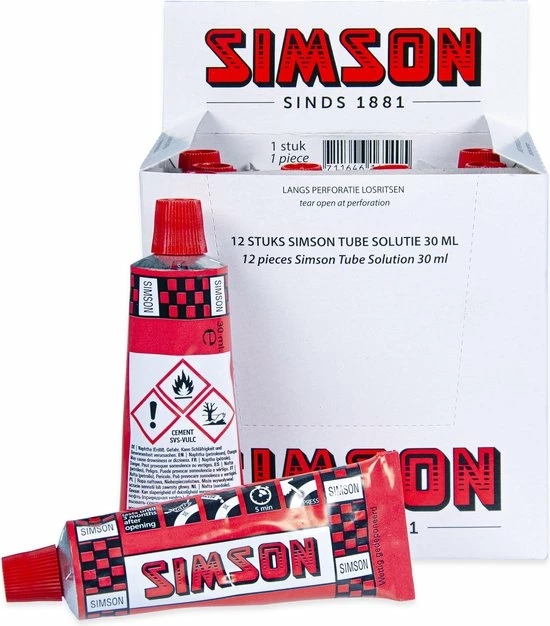 Simson Tube Solutie - Bandenplak - Groot - 30 Ml 3 Simson Tube Solutie - Bandenplak - Groot - 30 Ml - Afbeelding 3