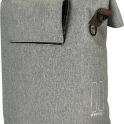 Basil City Fietsshopper - Enkele Fietstas - Grijs - 16 Liter -Windgoo Shop 550x633