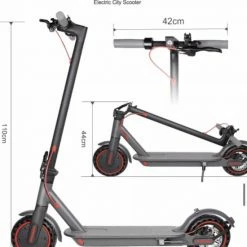 Comfort Inz - ES80 - Elektrische Opvouwbare Step - E Scooter - 10.5Ah Batterij - IOS Android APP Max. 31km/h -Windgoo Shop 550x649 1