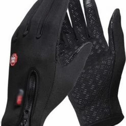 AA Commerce Fietshandschoenen Winter Met Touch Tip Gloves - Anti-Slip - Touchscreen Sport Handschoenen - Dames / Heren - Zwart - Small -Windgoo Shop 550x654 3