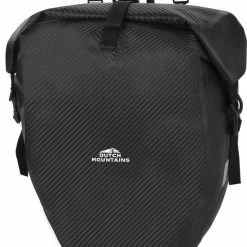Dutch Mountains Enkele Fietstas | Sterke En 100% Waterdichte Fietstas En Schoudertas In 1 | 24 Liter | Carbon / Zwart