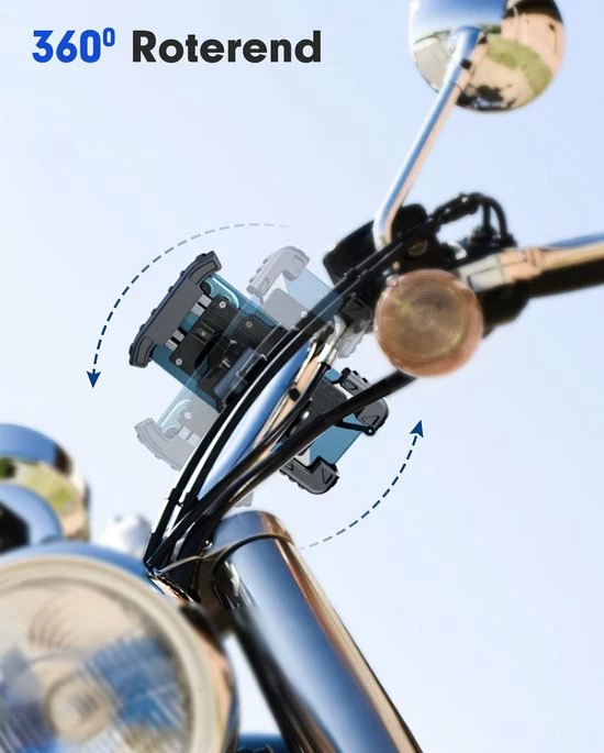AG 150 Universele Telefoonhouder Fiets - Extreem Sterk - 360 Graden Rotatie - Ook Voor Scooter En Motor - Zwart- Anti Shock & Vibratie Ontwerp - Fietshouder Voor Smartphones - Telefoon - Gsm Houder Fiets - Iphone - Hoogste Kwaliteit 14 AG 150 Universele Telefoonhouder Fiets - Extreem Sterk - 360 Graden Rotatie - Ook Voor Scooter En Motor - Zwart- Anti Shock & Vibratie Ontwerp - Fietshouder Voor Smartphones - Telefoon - Gsm Houder Fiets - Iphone - Hoogste Kwaliteit - Afbeelding 14