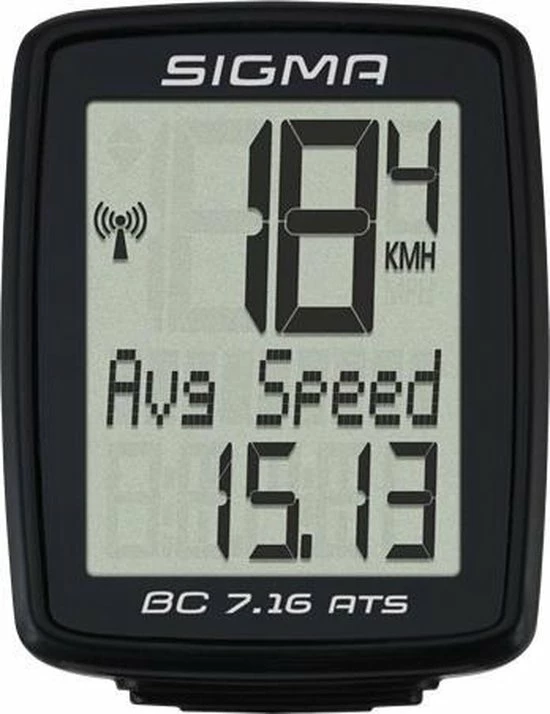 Sigma BC 7.16 ATS Fietscomputer - 7 Functies - Draadloos - Zwart 10 Sigma BC 7.16 ATS Fietscomputer - 7 Functies - Draadloos - Zwart - Afbeelding 10