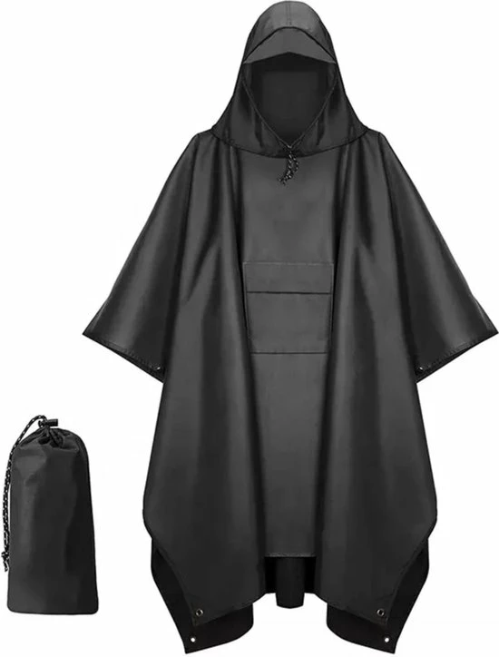 BOTC Poncho - Regenponcho - Fietsponcho Fiets - Unisex - Dames & Heren - Waterdicht 1 BOTC Poncho - Regenponcho - Fietsponcho Fiets - Unisex - Dames & Heren - Waterdicht