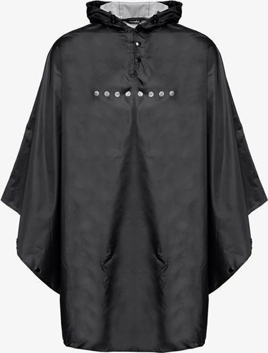 Mountain Peak Dames/heren Regenponcho - Zwart 1 Mountain Peak Dames/heren Regenponcho - Zwart