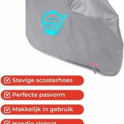 CUHOC - Waterdichte Scooterhoes - Jarenlange Waterdichte Scooter Hoes Plezier - Topkwaliteit Scooterhoes - Scooterhoes Met GARANTIE, Scooterhoes Waterdicht Grijs, Hoes Scooter Waterproof, Waterdichte Scooterhoes Scherm -Windgoo Shop 550x763