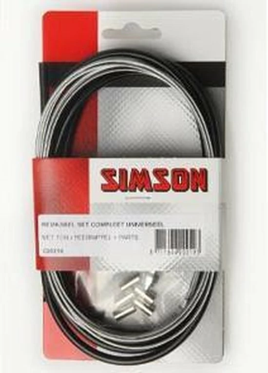 Simson Remkabelset Universeel Zwart 6 Simson Remkabelset Universeel Zwart - Afbeelding 6